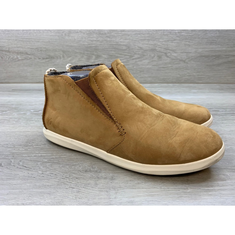 Olukai Hawai'iloa Manu Hope Tan Leather Ankle Boots Women's 10 Casual Shoes